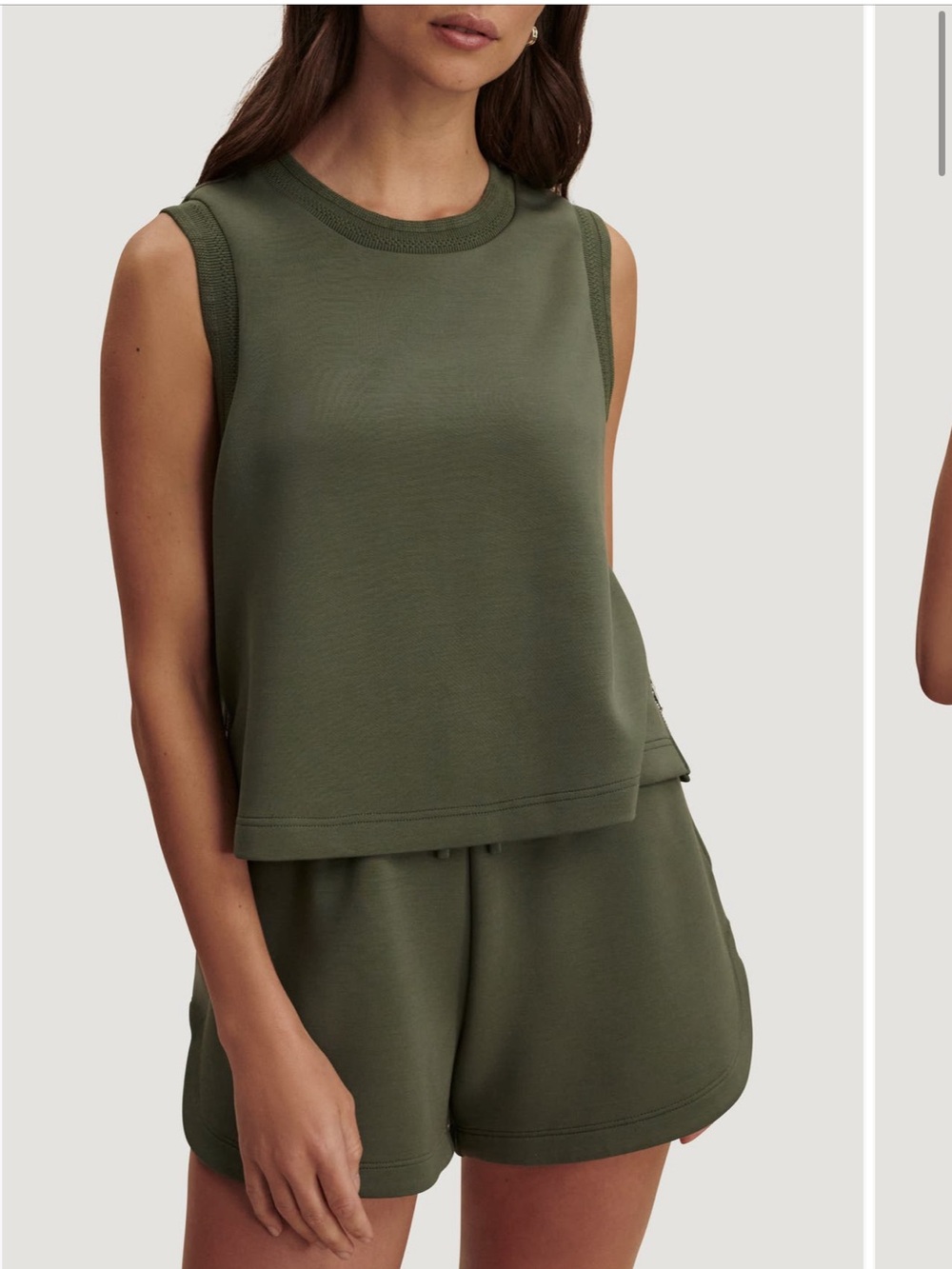nwt varley shea crop tank top